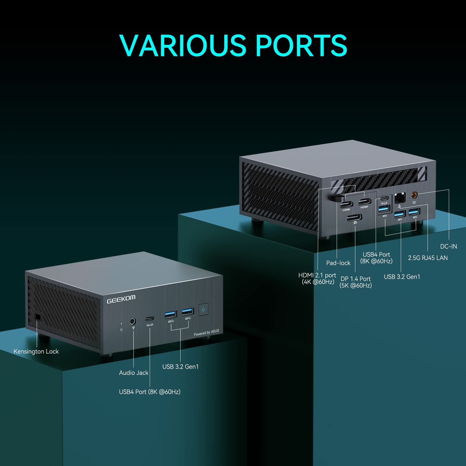 GEEKOM Mini PC AS6, AMD Ryzen 7 7735H, AMD Radeon 680M Graphics, 32GB DDR5+1TB PCIe Gen 4 SSD Mini Computers Windows 11 Pro Desktop Computer Support Wi-Fi 6E/Bluetooth 5.2/USB 4.0/2.5Gbps LAN/8K