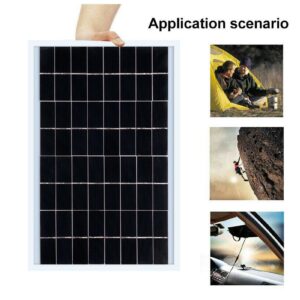 KENANLAN 30W Solar Panel Kit, Polycrystalline Silicon Solar Charge Panel with 40A Controller for Car RV Marine Boat