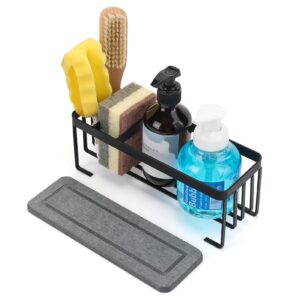 zrwlhj sponge holder for kitchen sink, instant dry sink caddy kitchen sink organizer, sink sponge holder kitchen sink caddy with diatomaceous earth water absorbing sink caddy tray