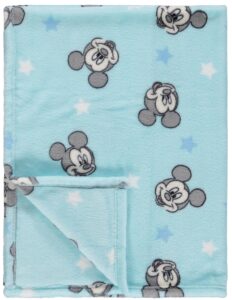 disney characters flannel fleece baby blanket - soft & cozy 30x40 inches, featuring mickey mouse, minnie mouse, winnie the pooh, and dumbo
