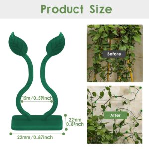 Revylink 100Pcs Plant Clips for Vines Wall Plant Clips for Climbing Plants Training Sticky Hooks Hanging Plants Climbing Wall Fixture Clips Plant Climber Vine Plant Support Green