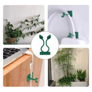 Revylink 100Pcs Plant Clips for Vines Wall Plant Clips for Climbing Plants Training Sticky Hooks Hanging Plants Climbing Wall Fixture Clips Plant Climber Vine Plant Support Green