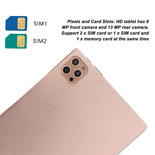 Kufoo Gaming Tablet 10.1 Inch Tablet 10GB RAM 256GB ROM 128GB Memory Expansion 8800mAh Rechargeable Entertainment (Gold)