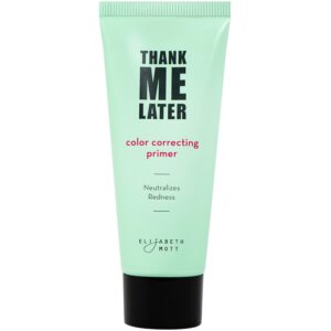 elizabeth mott thank me later color correcting face primer w niacinamide, neutralizes uneven skin tone and facial redness - grips makeup for long-lasting wear and a hydrating glow - cruelty-free, 30g