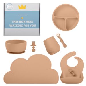 silicone feeding set for baby - baby led weaning supplies - silicone bowls baby - baby's plate-self feeding spoons for babys-toddler fork-baby plates with suction-suction bowl and plate-baby feeding