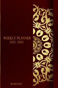 weekly planner 2023-2024: dual language (italian and english) 18-month calendar from july 2023 to december 2024 with holidays