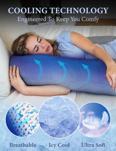 Pharmedoc Pregnancy Pillows, U-Shape Full Body Pillow – Removable Cooling Cover -Dark Grey – Pregnancy Pillows for Sleeping – Body Pillows for Adults, Maternity Pillow and Pregnancy Must Haves