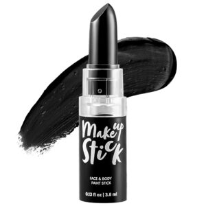 spooktacular creations halloween black stick for adult and kids, face body paint clown sfx foundation cream makeup for sports festival or stage makeup, 0.13 oz