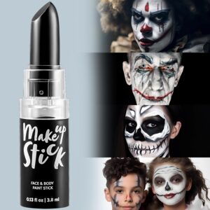 Spooktacular Creations Halloween Black Stick for Adult and Kids, Face Body Paint Clown SFX Foundation Cream Makeup for Sports Festival or Stage Makeup, 0.13 Oz