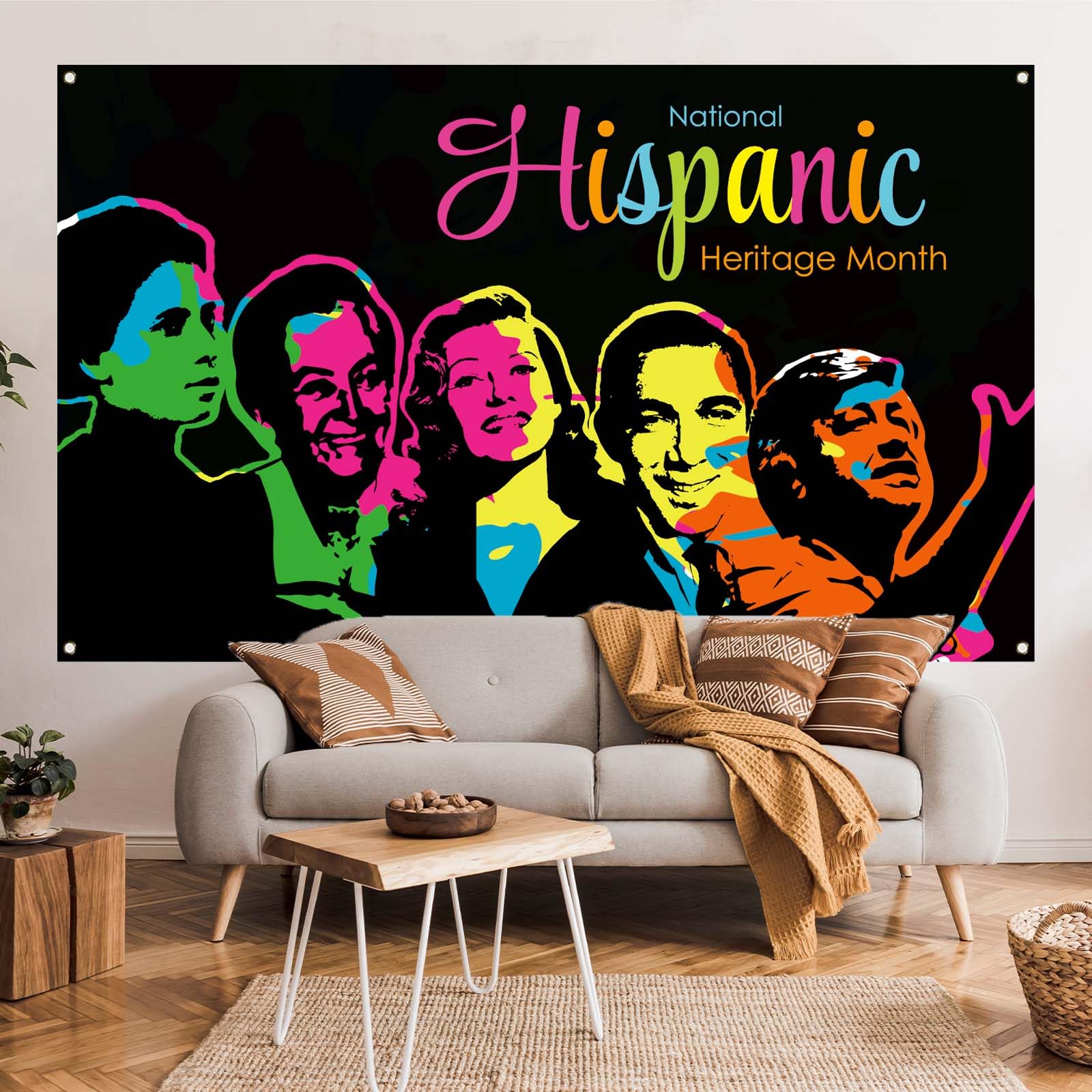 Hispanic Heritage Month Backdrop Hispanic Heritage Decorations World Flag Banner Hispanic Latino Spanish Home Office Photography Background Board Wall Hanging Sign Photo