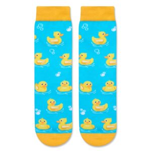 Zmart Cute Duck Socks Teen Girls Cute Rubber Duck Socks Kids, Funny Rubber Duck Gifts Duck Lover Gifts 7-10 Years