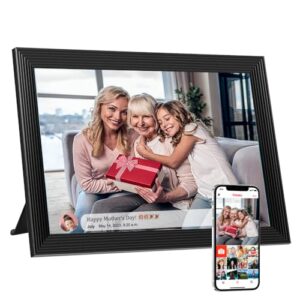 digital picture frames load from phone, frameo 10.1 inch smart wifi digital photo frames you can send pictures to, 1280x800 ips lcd touch screen, built in 32gb, gift for friends and family…