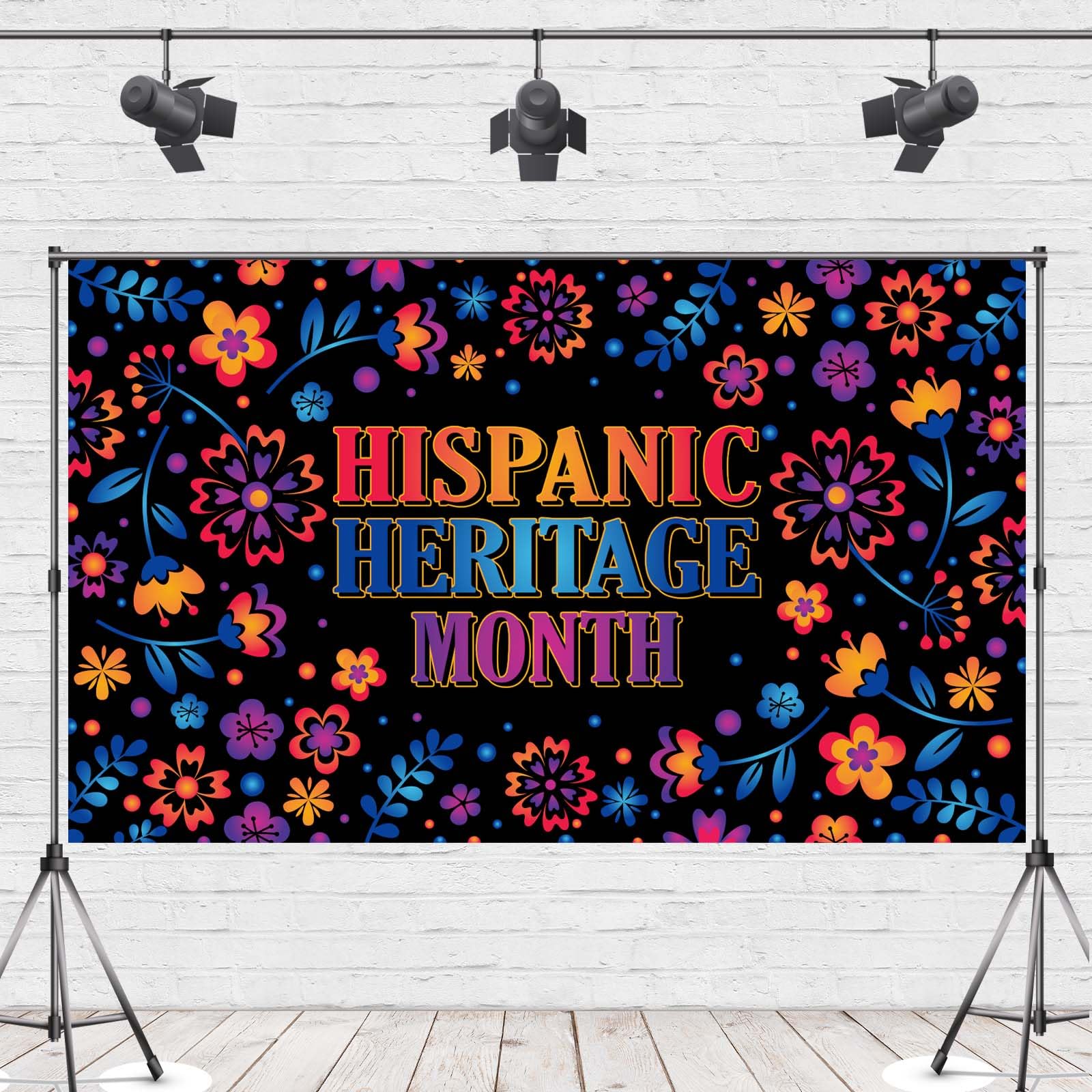 Hispanic Heritage Month Backdrop Hispanic Heritage Decorations World Flag Banner Hispanic Latino Spanish Home Office Photography Background Board Wall Hanging Sign Photo
