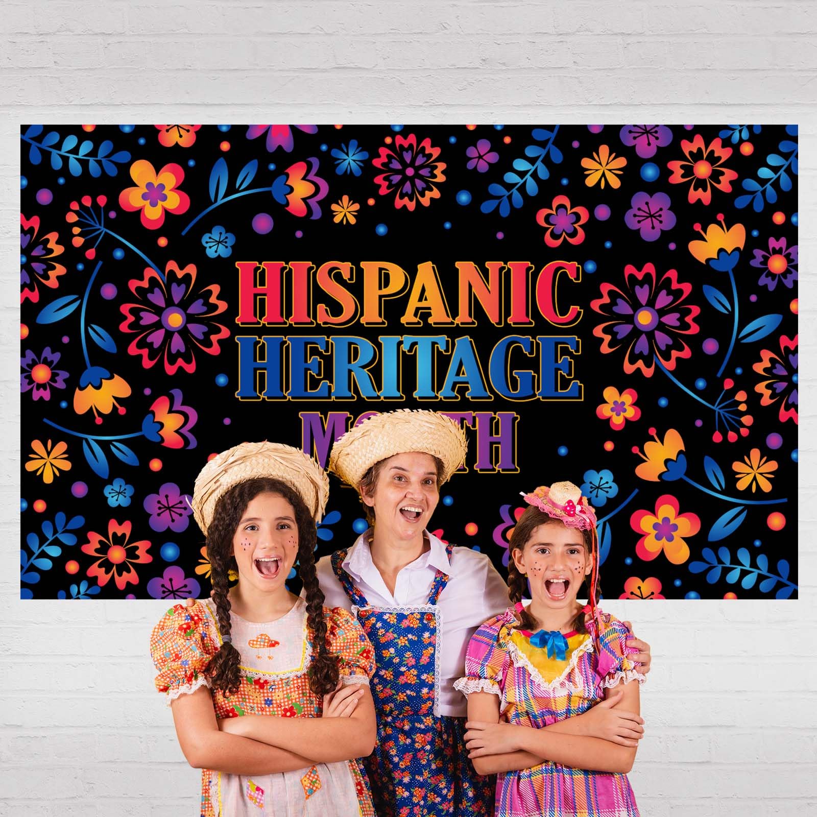 Hispanic Heritage Month Backdrop Hispanic Heritage Decorations World Flag Banner Hispanic Latino Spanish Home Office Photography Background Board Wall Hanging Sign Photo