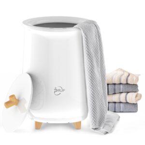 towel warmer, heated towel warmer bucket for bathroom, large towel warmers for bedroom, auto shut off, fits up to two oversized towels, bathrobes, blankets, pajamas gifts for mom,dad,him,her white