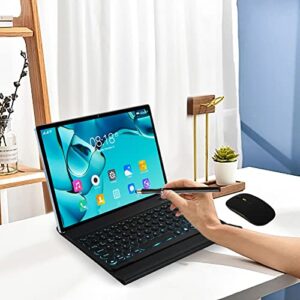 2 in 1 tablet, 10.1 inch tablet us plug 100‑240v rgb mouse 4g lte 512gb expandable 5g wifi 8800mah for entertainment (blue)