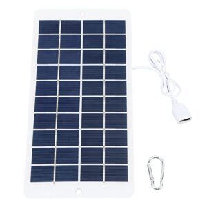 Alomejor Monocrystalline Silicon Solar Charging Panel for Phone, 4.5W USB Output Outdoor Charger