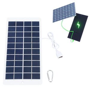 Alomejor Monocrystalline Silicon Solar Charging Panel for Phone, 4.5W USB Output Outdoor Charger