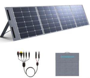 200w portable solar panel,ultre-light 9.9lbs,20v foldable solar charger kit with mc4 output,23% efficiency for 98% power stations outdoor camping hiking van rv trip