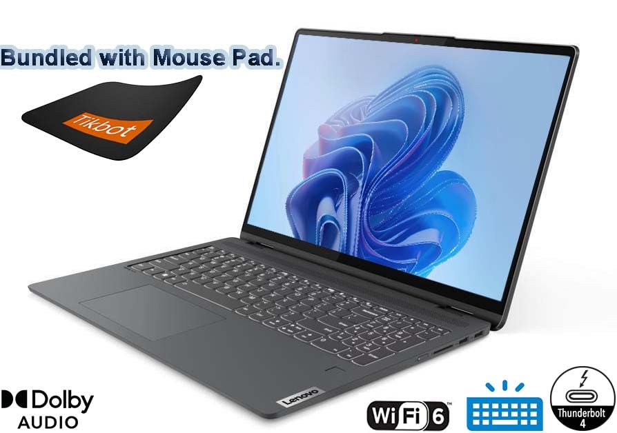 Lenovo IdeaPad Flex 5 16" 2-in-1 Touchscreen Laptop, 10-Core i7-1255U, Win 11 Pro, 100% sRGB, 400nits, WQXGA (2560 x 1600) 16:10, Backlit KB, Wi-Fi 6, Thunderbolt 4, w/HDMI (16GB RAM | 1TB PCIe SSD)