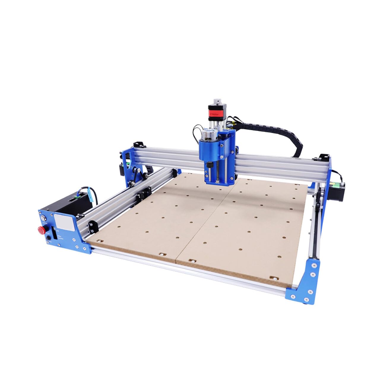 CNC Router Machine, 100 W Desktop CNC Machine Working Area 400 X 400 X 83mm Industrial-Grade Chip and 75W High-Power Spindle Motor Rotation Speed 6000rpm for Woodworking