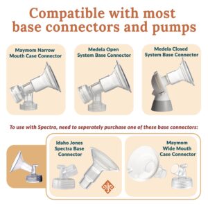 Idaho Jones Ultimate Pumping Combo: Cushy Silicone Flanges - Pack of 2, 21mm + Idaho Jones Spectra Base Connectors - Optimal Comfort and Seamless Adaptability