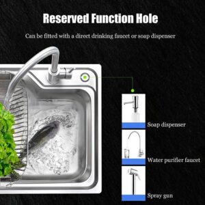 Outdoor Garden Sink Single Trough, Small Stainless Steel Utility Commercial Kitchen Washing Hand Basin Station Sink with Storage Shelve and Faucet, for Restaurant, Bar, Laundry, Garage, Backyard ( Col