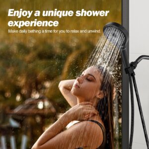 Shower Head with handheld, High Pressure Shower Head Set with Hose Adjustable Bracket Rubber Washers