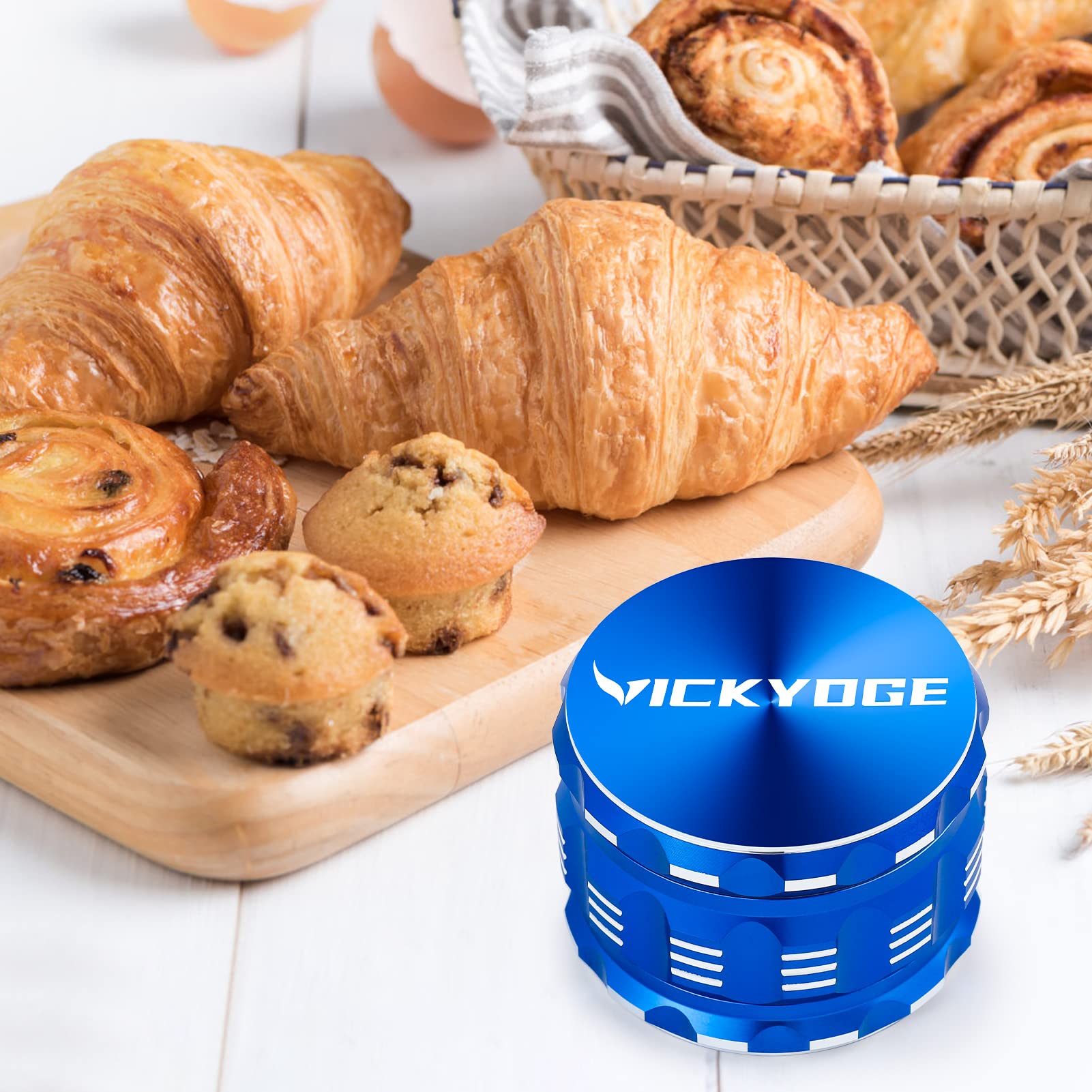 VICKDGE Large Spice Grinder(2.5”, Blue)