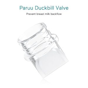 Paruu Y10 Duckbill Valves & Silicone Diaphragm, R10 Original Breast Pump Parts, Wearable Breast Pump Replacement Accessories, 2 Pack Set