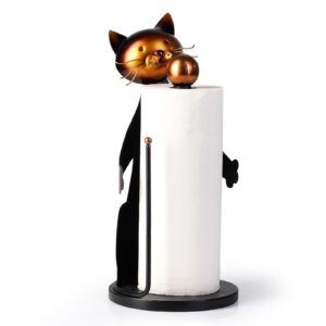 cat paper towel holder countertop, farmhouse paper towel holder stand for kitchen roll organize,paper towel holder for kitchen dining table home decor………
