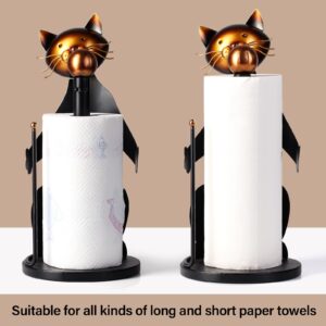 Cat Paper Towel Holder Countertop, Farmhouse Paper Towel Holder Stand for Kitchen Roll Organize,Paper Towel Holder for Kitchen Dining Table Home Decor………