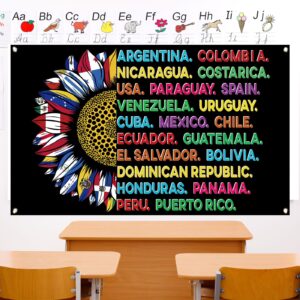 Hispanic Heritage Month Decorations Hispanic Heritage Month Banner Latin American Backdrop Spanish Classroom Decorations National Hispanic Heritage Month Decorations and Supplies for Classroom Home