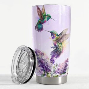 SANDJEST Hummingbird Tumbler 20oz Humingbird Gifts for Women Girl Stainless Steel Insulated Tumblers Coffee Travel Mug Cup Gift for Birthday Christmas