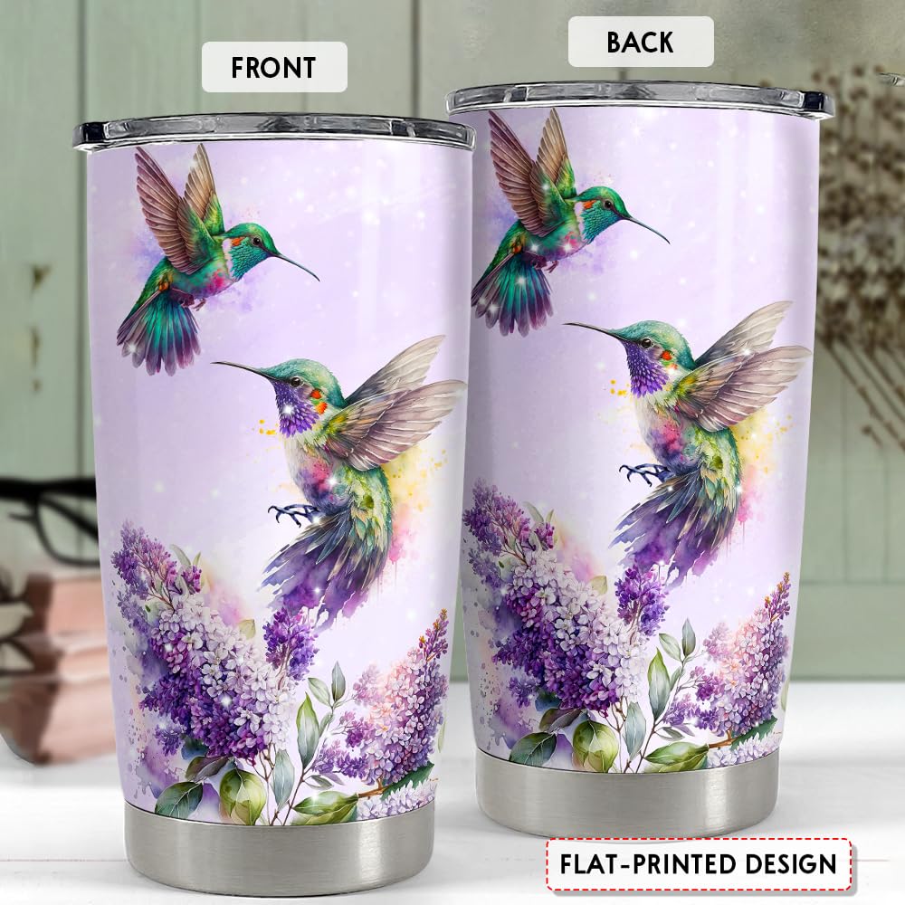 SANDJEST Hummingbird Tumbler 20oz Humingbird Gifts for Women Girl Stainless Steel Insulated Tumblers Coffee Travel Mug Cup Gift for Birthday Christmas