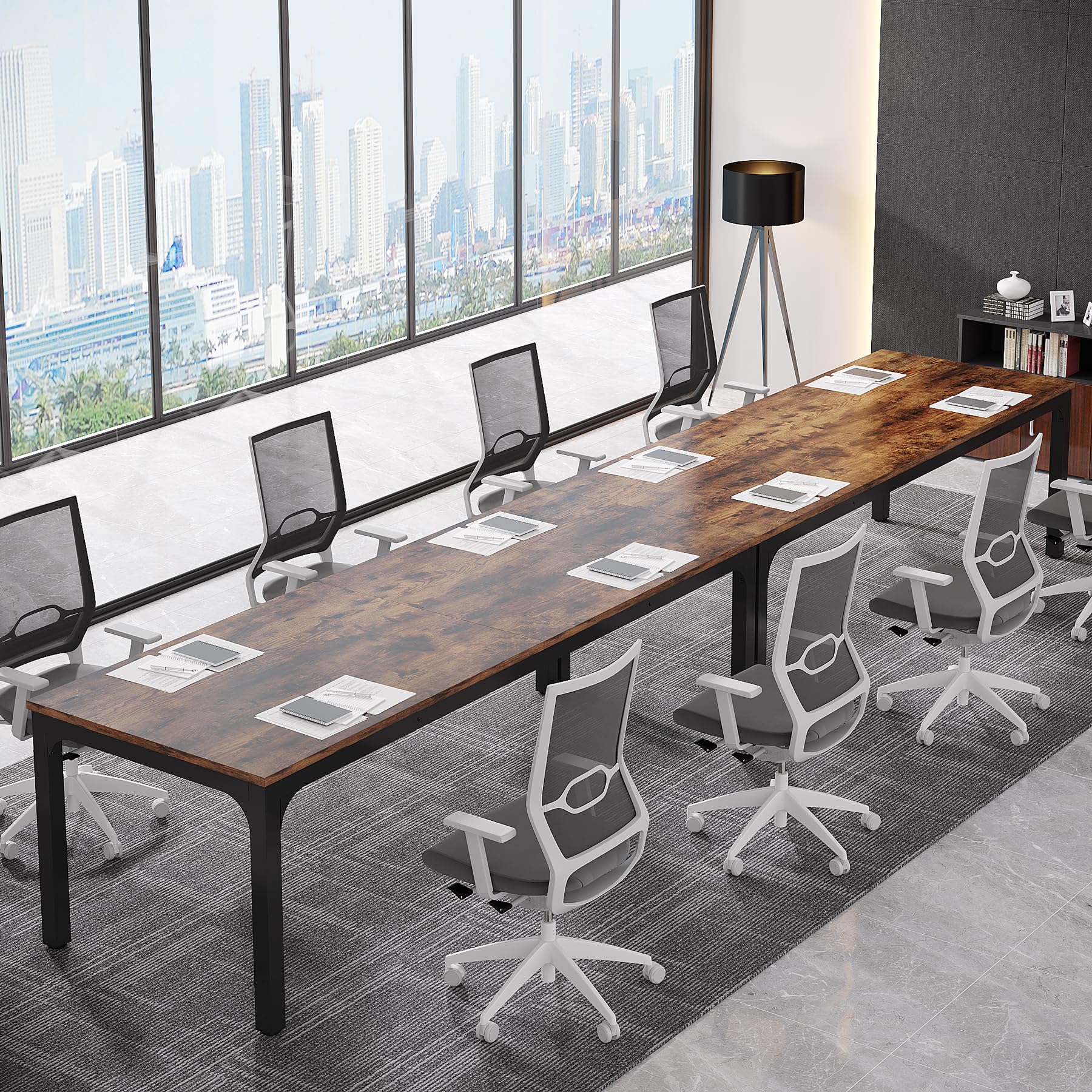 Tribesigns 6.5FT Conference Table, 78.7 Inche Rectangle Meeting Seminar Table, Large Business Tables for 6-8 People (Only Table)