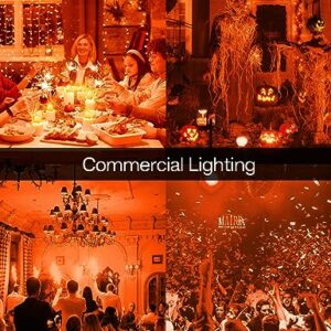 Eastiya E12 Candelabra Halloween Orange LED Light Bulbs 40 Watt Equivalent 6W, Colored Light Bulb 450LM for Party Decoration, Porch, Home Lighting, Holiday Lighting, Chandelier Light Bulbs-3 Pack