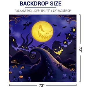 Allenjoy 6 x 6 FT Horror Halloween Backdrops for Photography Nightmare Background Trunk Trick Or Treat Party Decorations Banner Photoshoot Photo Booth Prop