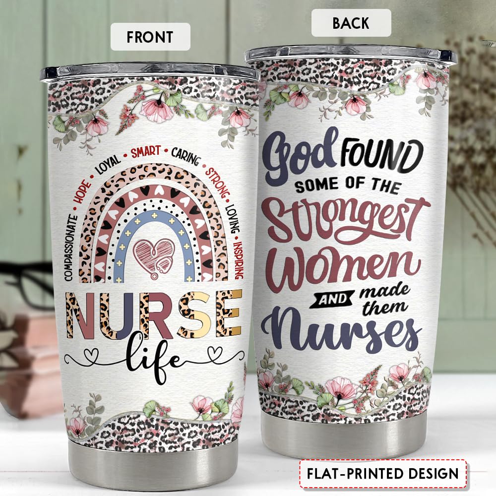 SANDJEST Nurse Tumbler 20oz Nurse Gifts for Nurses Women Nursing Stainless Steel Insulated Tumblers Coffee Travel Mug Cup Gift for Nurses Week Graduation Christmas