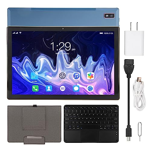 10.1 Inch Tablet, 1960x1080 Resolution 8GB RAM 256GB ROM Front 8MP Rear 16MP Camera Support WiFi BT GPS, PC Tablet for Android 12.0 (US Plug)