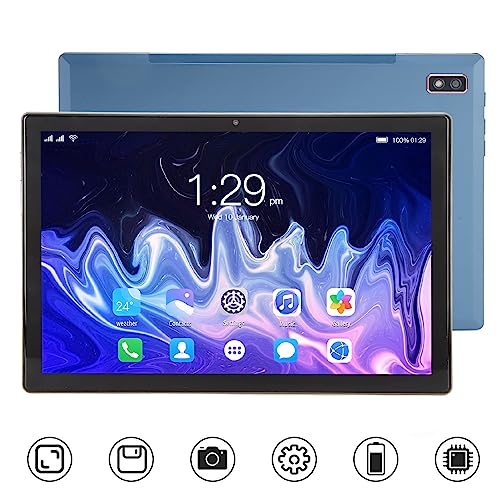 10.1 Inch Tablet, 1960x1080 Resolution 8GB RAM 256GB ROM Front 8MP Rear 16MP Camera Support WiFi BT GPS, PC Tablet for Android 12.0 (US Plug)