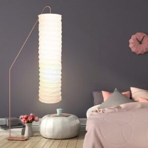 Abaodam Paper Floor Lamp Shade Foldable Paper Floor Lamp Cover Standing Lamp Cover Light Bulb Cage Guard Rice Paper Lantern for Home Bedroom Living Room