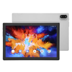 10.1 inch tablet, smart tablet for android 11.0, 8gb ram 128gb rom 8mp 20mp camera, 4g lte and 5g wifi gaming tablet (white)