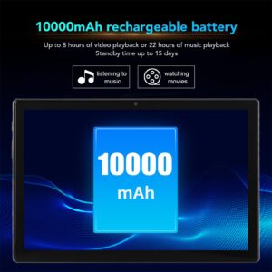 10 Inch Tablet Android 11 Tablet, 4G LTE Gaming Tablet, Octa Core CPU, 8GB RAM 128GB ROM, IPS HD Touchscreen, 8MP+24MP Dual Camera, 2.4G/5G WiFi, BT 5.0, Long Battery Life (Blue)