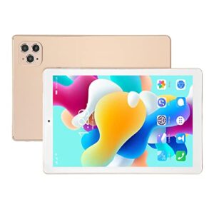 jerss 10.1 inch 2 in 1 tablet 5g dual wifi high sensitivity stylus pen us plug octa core 100-240v 4gb ram 64gb rom tablet for businesses (gold)