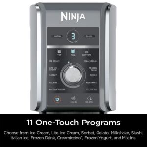 Ninja NC501 CREAMi Deluxe 11-in-1 XL Ice Cream Maker Silver (Renewed) Bundle with 2 YR CPS Enhanced Protection Pack