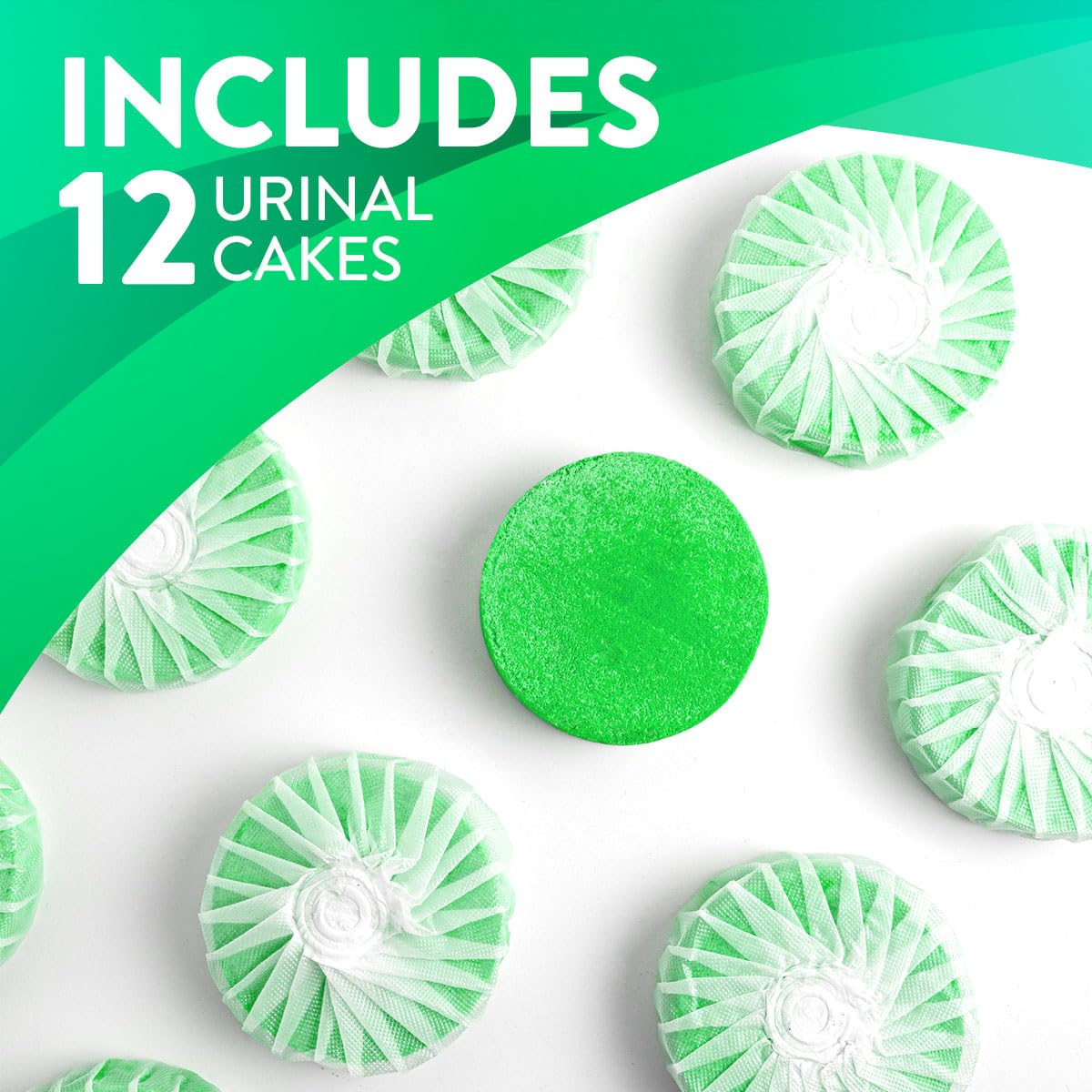 Urinal Cakes, Urinal Deodorizer, Toilet Deodorizer, Janitorial Supplies, Fresh Scented Urinal Pucks for Toilet, Bathroom, Restaurants, Offices, Schools, Hotels, (12 Units Included)