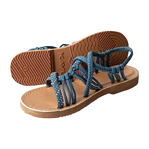 KAVU Alderbrooke Rope Women's Sandals - Vintage Blue-8