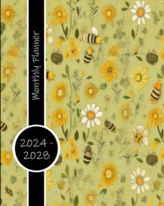 2024 - 2028 monthly planner: 5 year calendar | schedule organizer | 60 months, january 2024 to december 2028 | major holidays included | bee