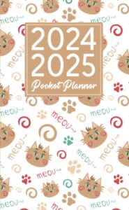 2024-2025 pocket planner: 2 year pocket calendar january 2024 to december 2025 - funny cats